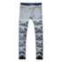 Mid Waisted Jeans Denim Straight Pants Men's Ripped Jeans Fashion Jeans